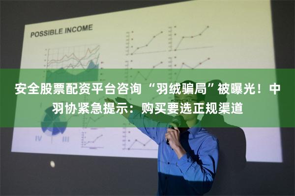 安全股票配资平台咨询 “羽绒骗局”被曝光！中羽协紧急提示：购买要选正规渠道