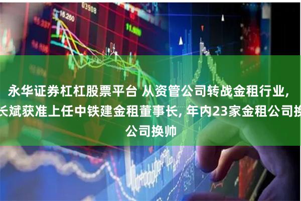永华证券杠杠股票平台 从资管公司转战金租行业, 邓长斌获准上任中铁建金租董事长, 年内23家金租公司换帅